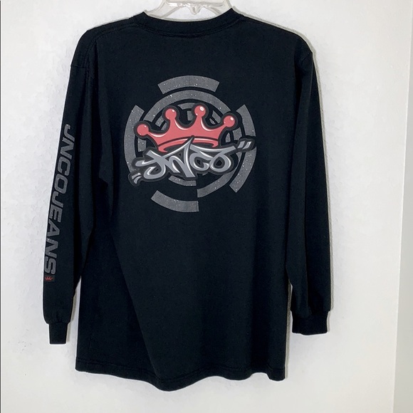 VTG Jnco Jeans Black Tee Sz L - Picture 1 of 9